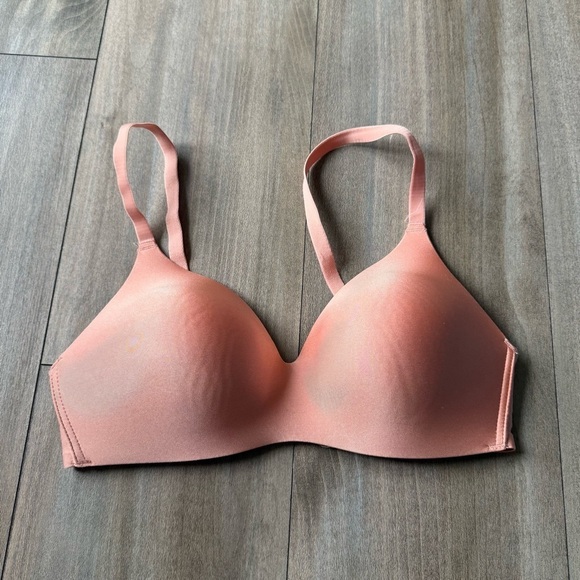 Knix infinity lightly padded tshirt wireless bra pink size s+ - Picture 2 of 4
